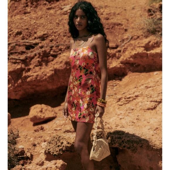 Sezane Dresses & Skirts - New Sezane Robe Shania Dress Womens Size US 6 Floral Sleeveless Mini Luxury